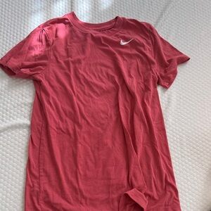 Nike Coral Pink Tee with White Swoosh